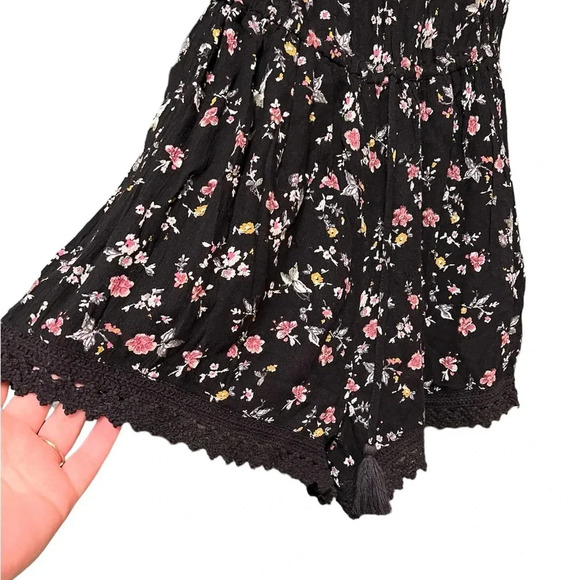 Abercrombie & Fitch size small, black and pink romper. - Picture 3 of 5